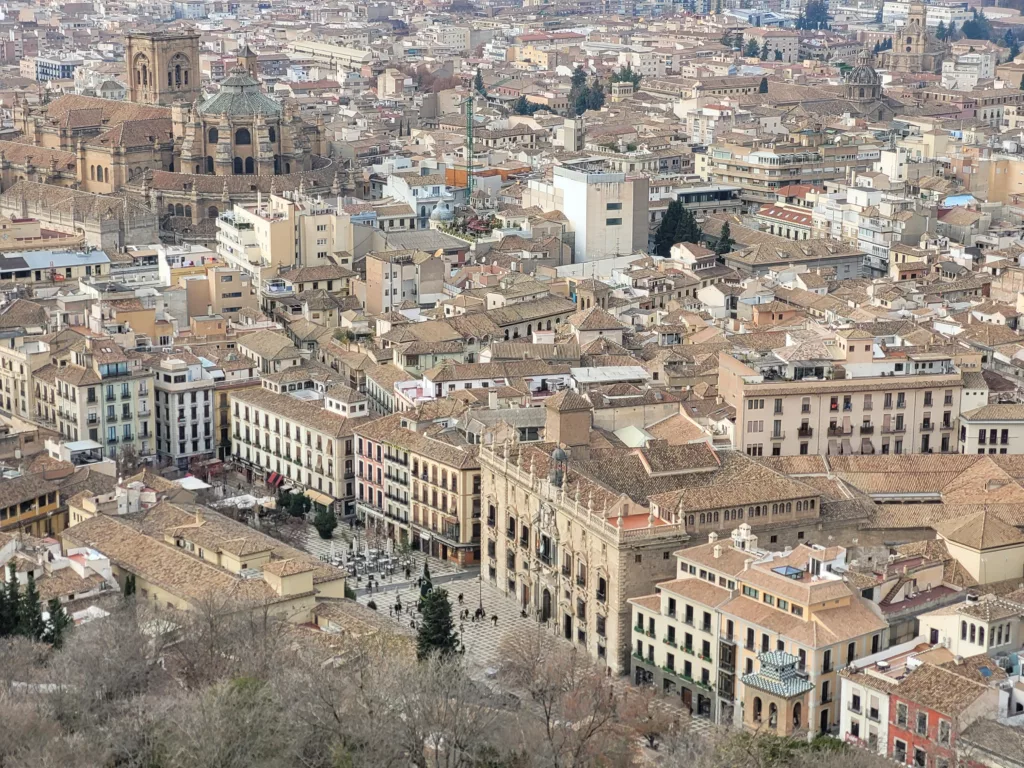 Photo of Granada from the Alcazaba Torre de la Vela at Alhambra