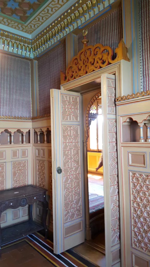 doorway inside the oriental smoking room at Oberhofen Castle in Switzerland