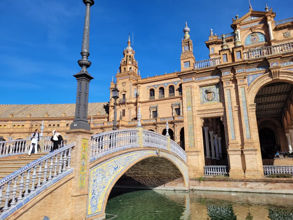 Photo of one of the bridges at Plaza de Espana in Seville