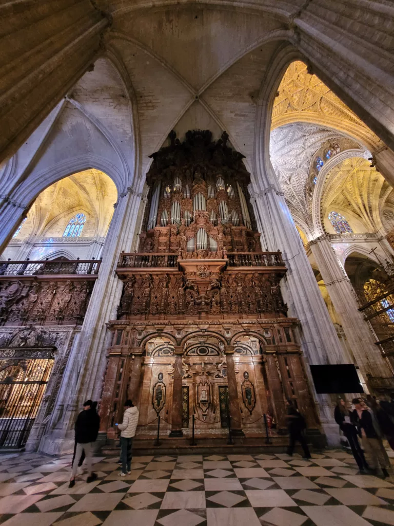 Photo of the organ inside Seville Cathedral