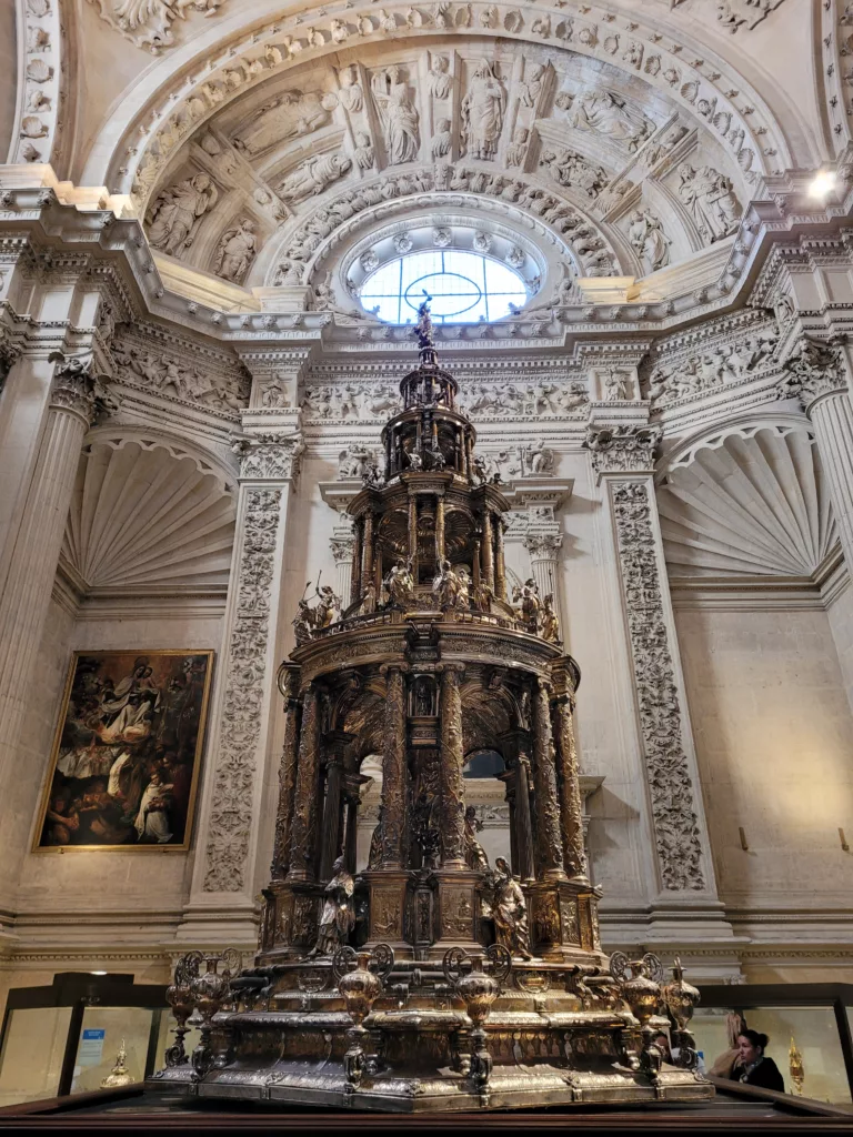 Catholic monument inside Seville Cathedral