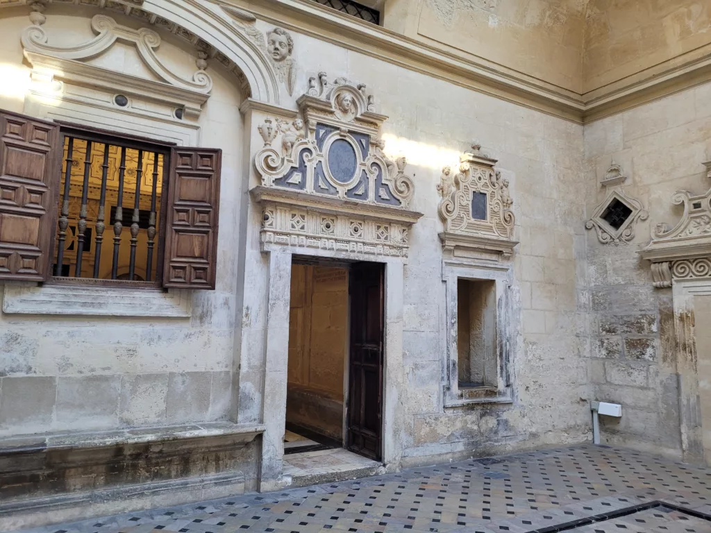 Moorish-styled inner courtyard inside the Seville Cathedral