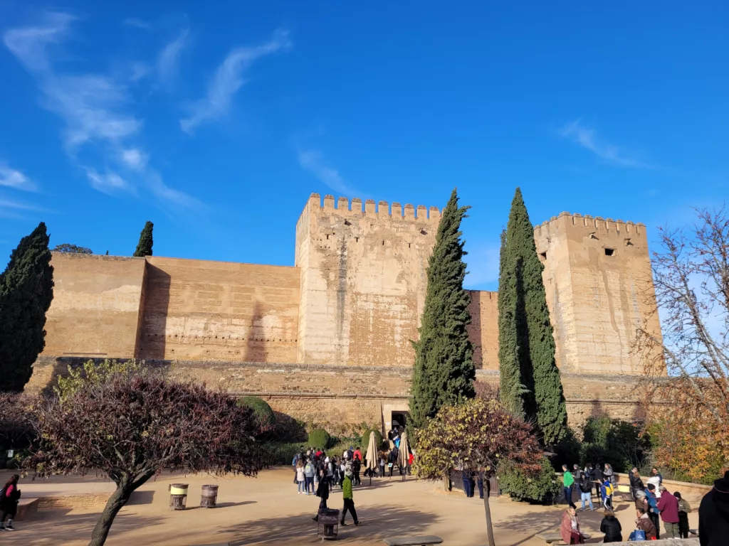 Front of the Alzazaba at the Alhambra complex