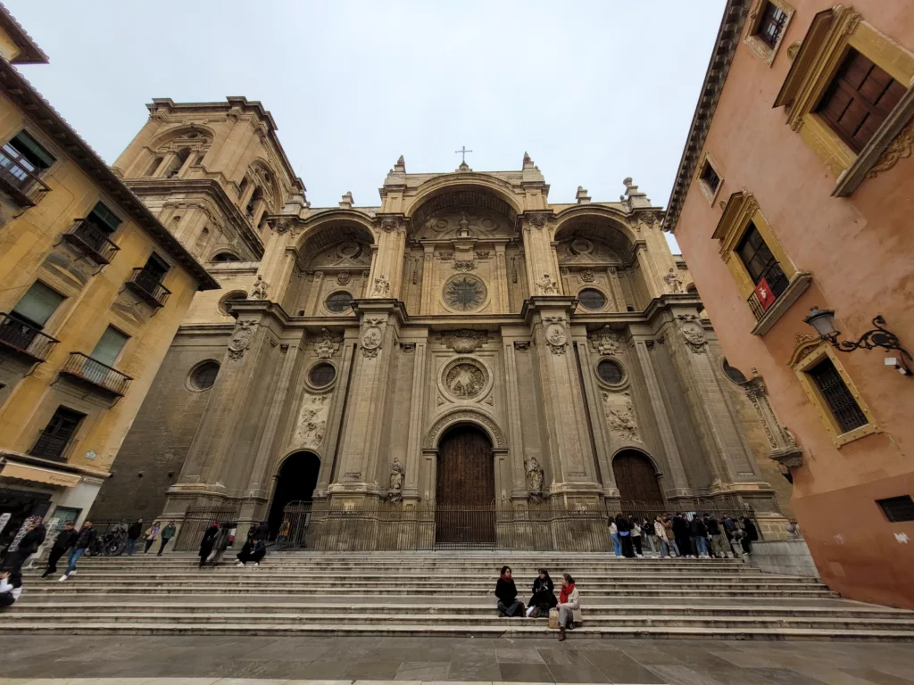 Photo of the front of Granada's cathedral