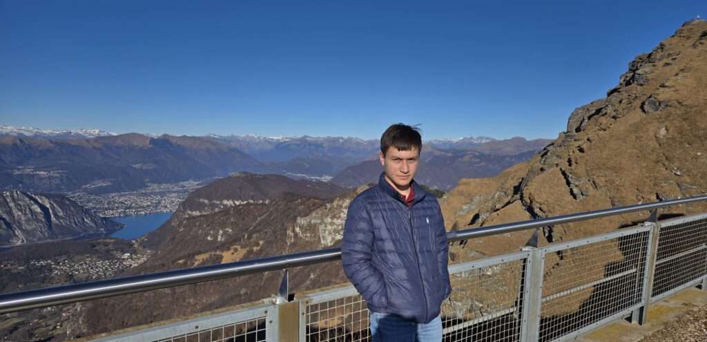 Boy atop Monte Generoso