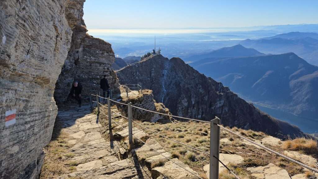 Mountain walking path atop Monte Generoso